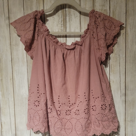 KONTROL CONTEMPORARY SLIGHTLY CROP PALE PINK RELAX FIT top SIZE LARGE. - Picture 2 of 4